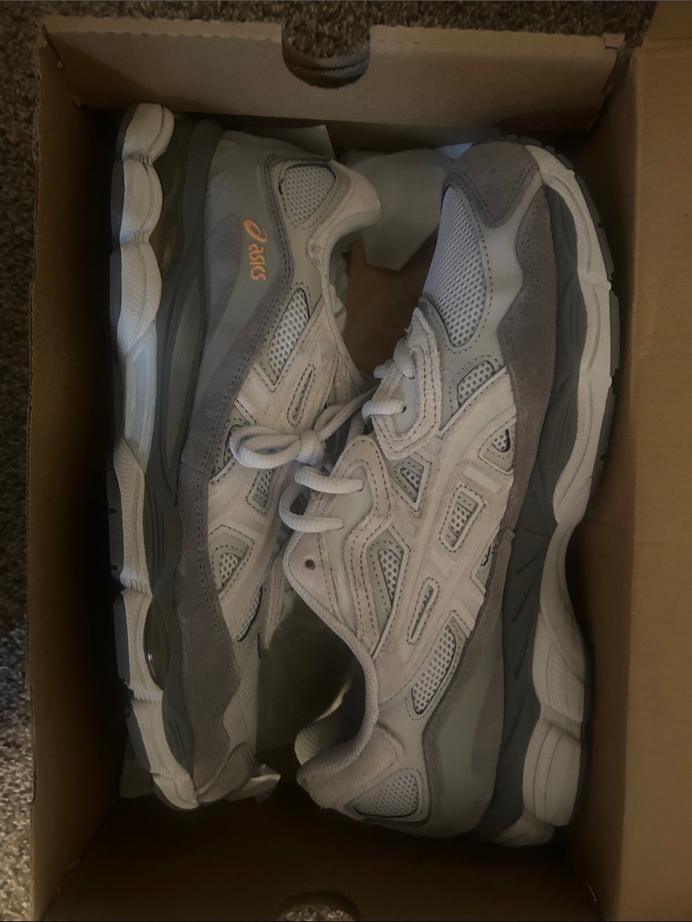 Asics Brown Cardboard Shoe Box with Label